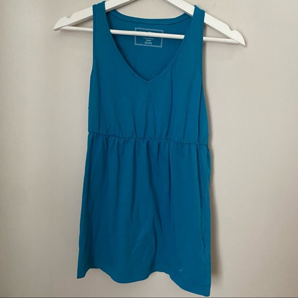 Nautica Sleepwear Top Tank Loose Fitting Blue Pajamas Comfy Cute Casual Trendy